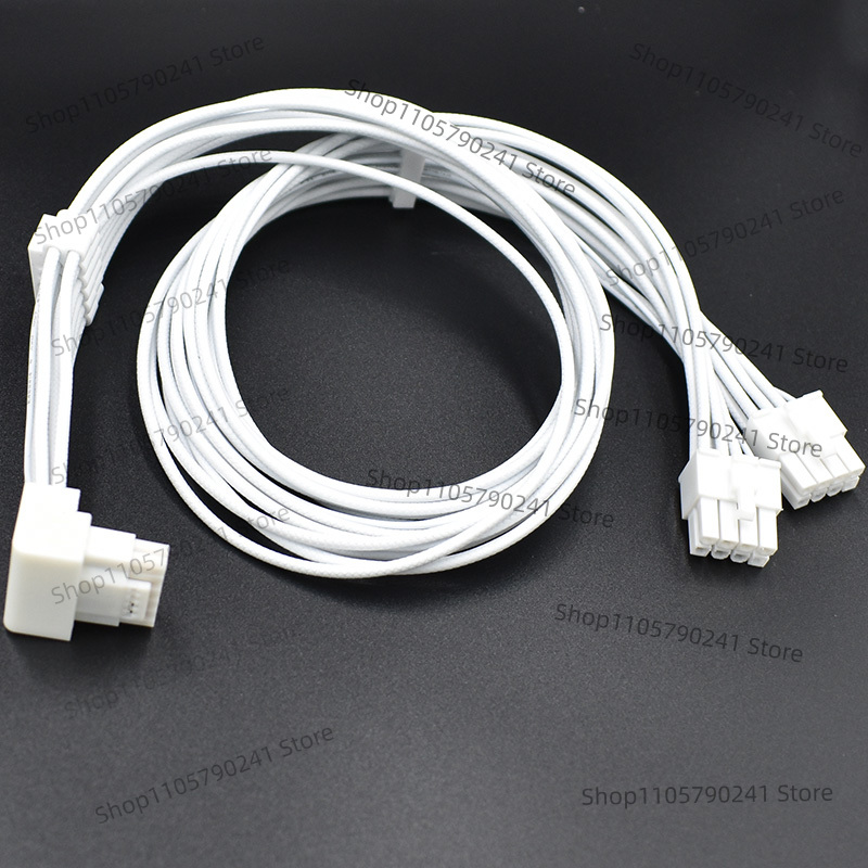 Dual 8Pin To 16Pin 12Vhpwr Cable - ホワイト 16AWG ブレイドパターンケーブル Corsair Type 4
